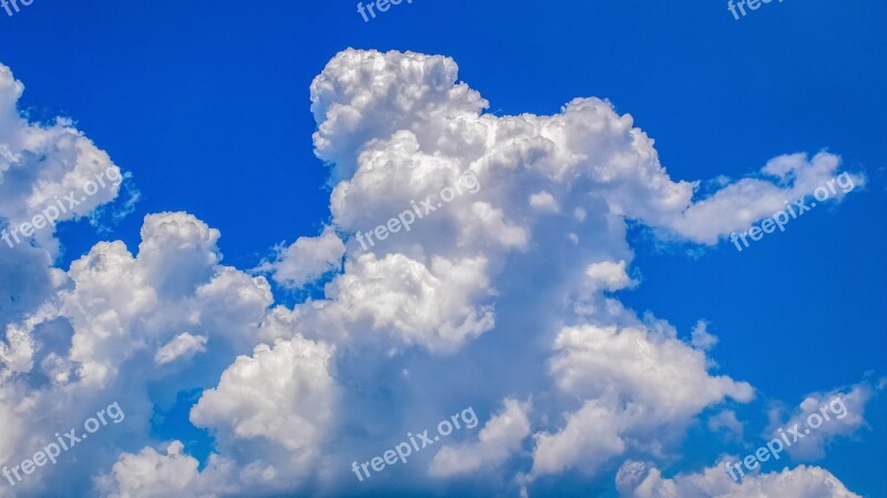 Clouds White Cumulus Nature Cloudscape