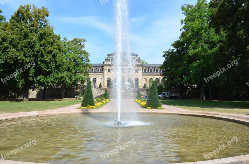 Fulda Schlossgarten Orangery Flora Vase Fountain