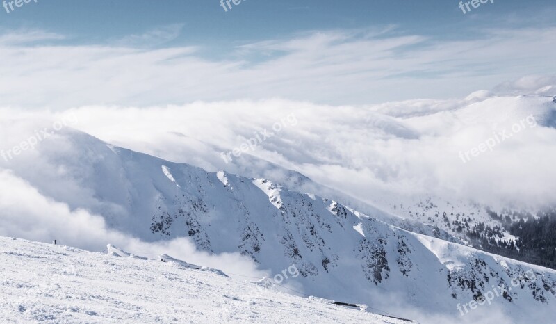 Chopok Low Tatra Ski Snowboard Skiing The Fog