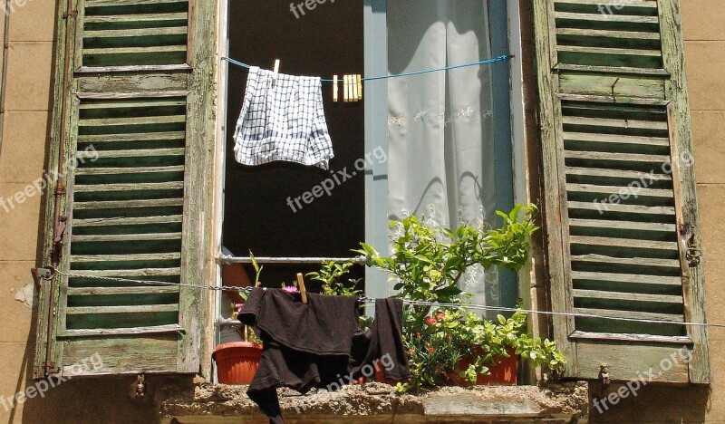 Italy Window Wood Shutters Weathered