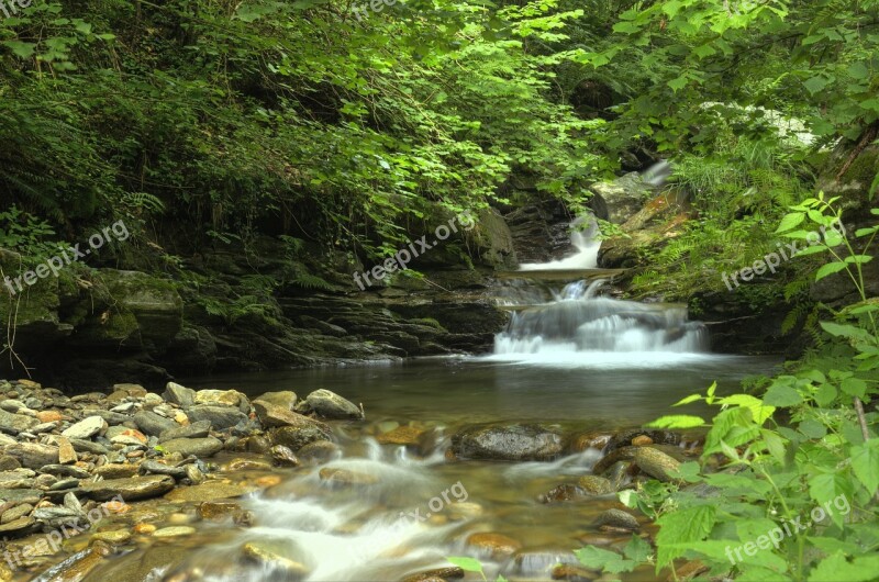 Waterfall Water Landscape Waterfalls Outdoors