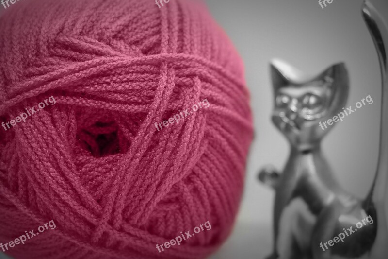 Cat Crochet Pink Free Photos