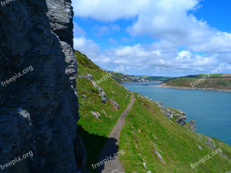 Salcombe Devon Path Coastal Walk Landscape