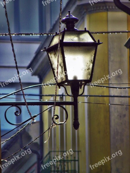 Italy Abruzzo Pescara Alley Lamppost