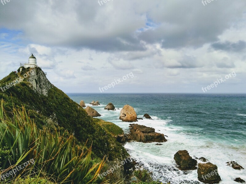 Nugget Point New Zealand South Island Catlins Lighthouse