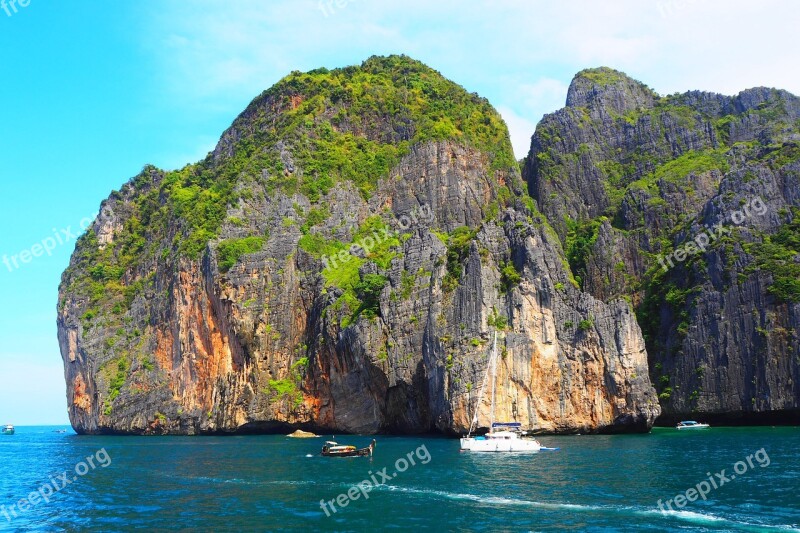 Phi Phi Thailand Island Water Landscape