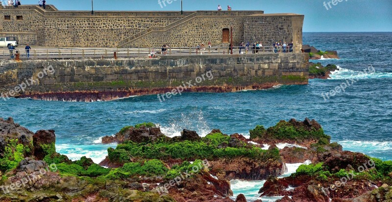 Cliff Tenerife Rocks Volcanic Landscape