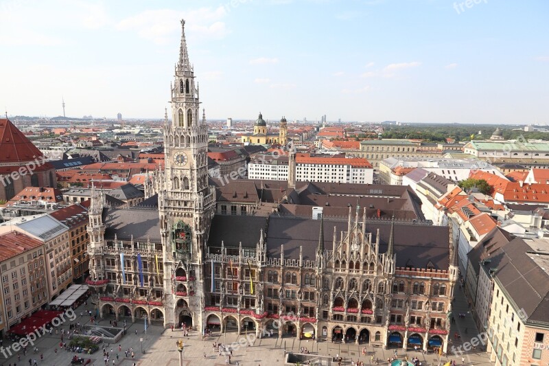 Munich Marienplatz Town Hall Gothic Architecture