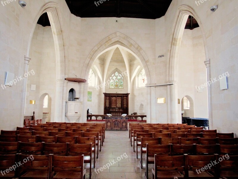 Church Jew Jerusalem Arches White