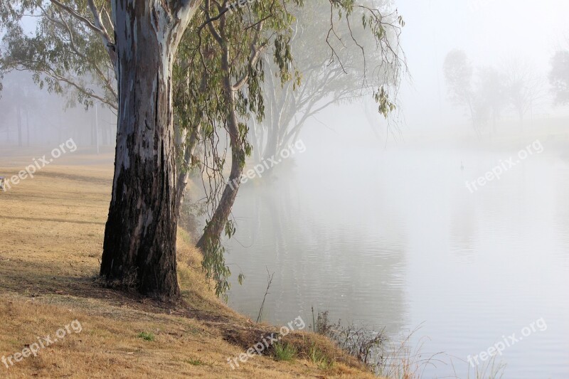 Calm Tranquil River Mist Landscape