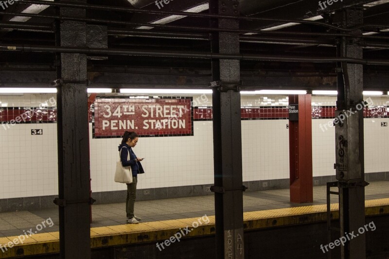 Subway Penn Station New York Manhattan Architecture