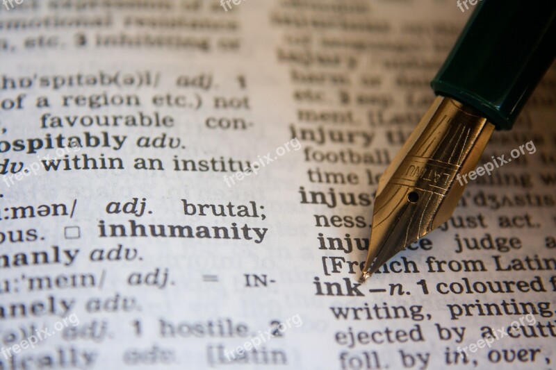 Fountain Writing Pen Dictionary Words