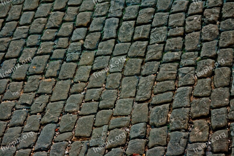 Cobblestone Stone Floor Road Pavement Pattern