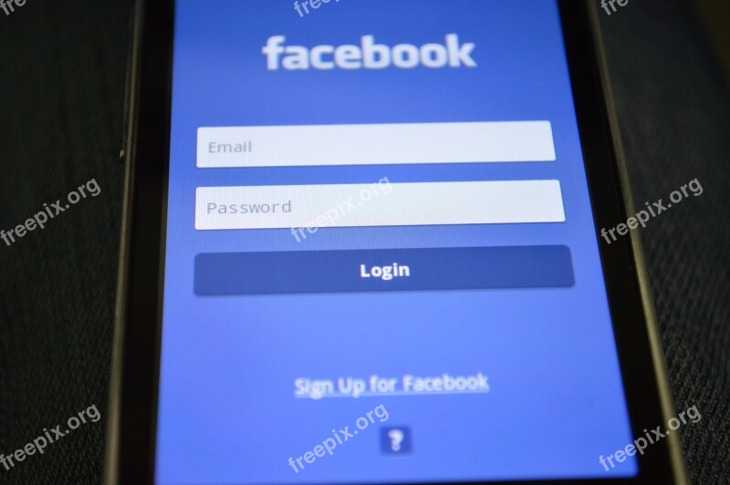 Smartphone Facebook Login Internet Www