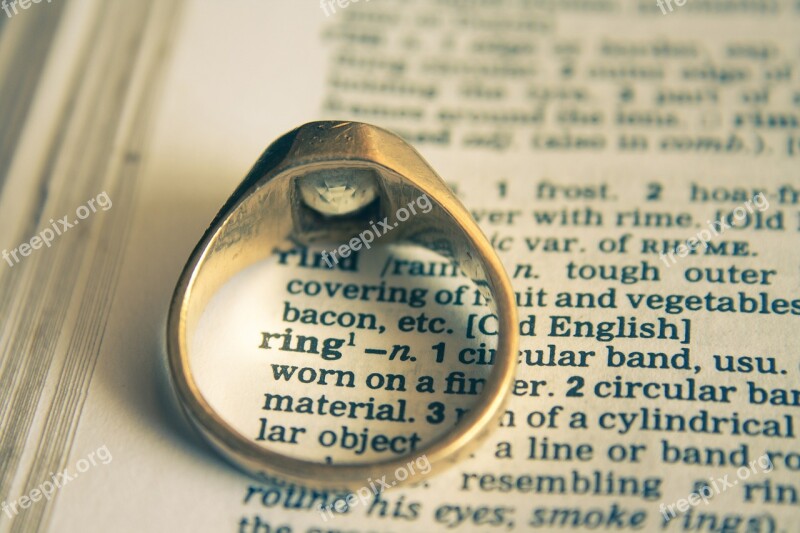 Wedding Ring Ring Dictionary Engagement Engaged