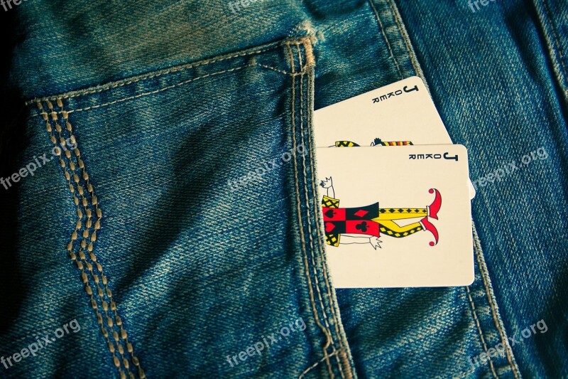 Joker Cards Jeans Blue Pocket