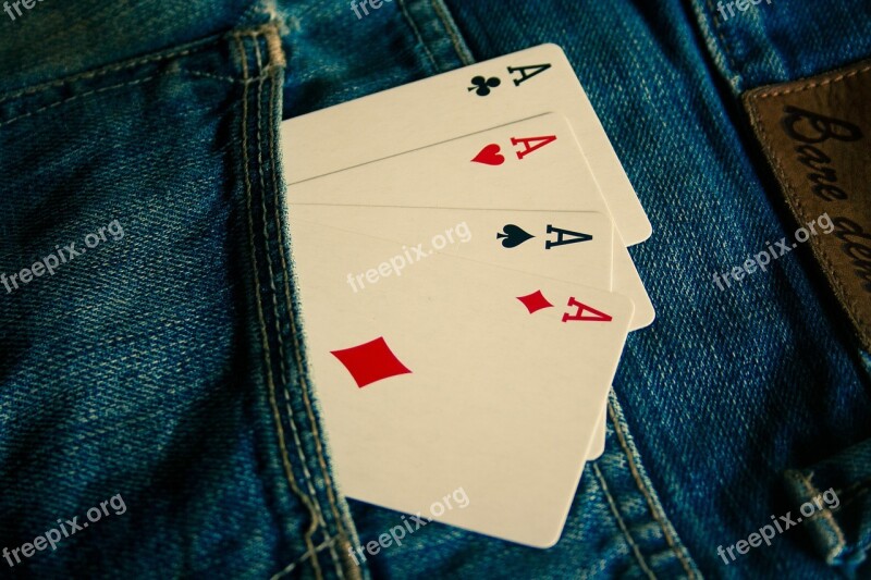 Ace Cards Jeans Blue Pocket