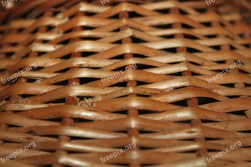 Basket Bamboo Net Webbing Handmade