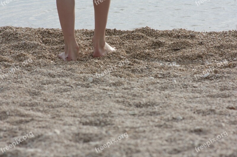 Sea Feet Sand Beach Free Photos