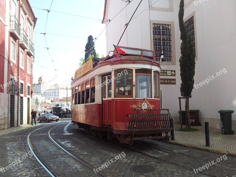 Lisbon Alfama Tram Free Photos