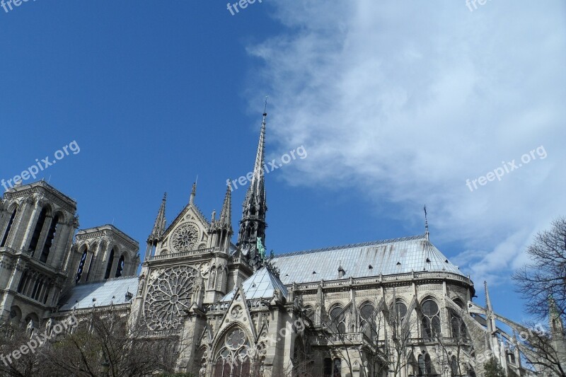 Notre Dame Paris France Cathedral Free Photos