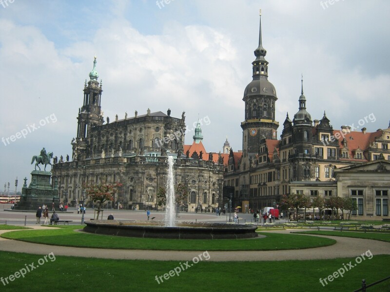 Dresden Historic Center Germany Church Cathedral