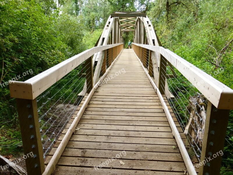 Bridge Buford Park Wood Structure Park