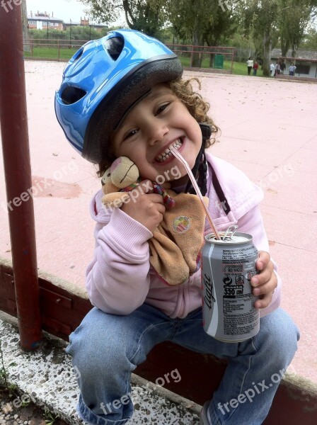 Girl Sport Cocacola Drink Child