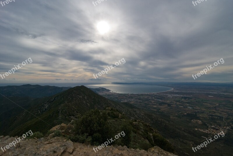 Catalonia Spain Coastline Cloudy Bay