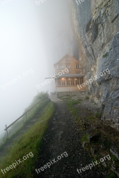 Fog Hut House Rocks Mountain