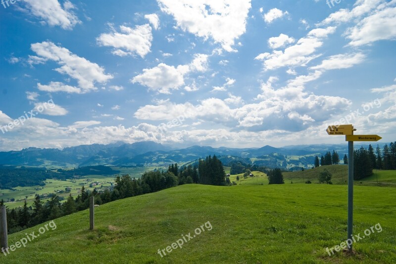 Cloudscape Landscape Alps Hiking Sky