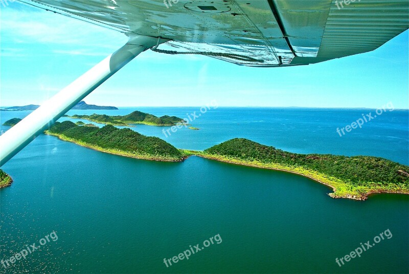 Australia Flight Islands Sea Ocean