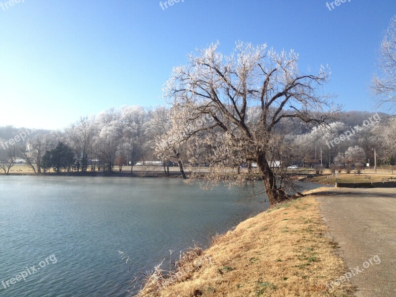 Arkansas Lake Winter Frost Free Photos