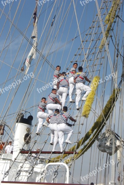 Sailors Troop Farewell Boat Ship