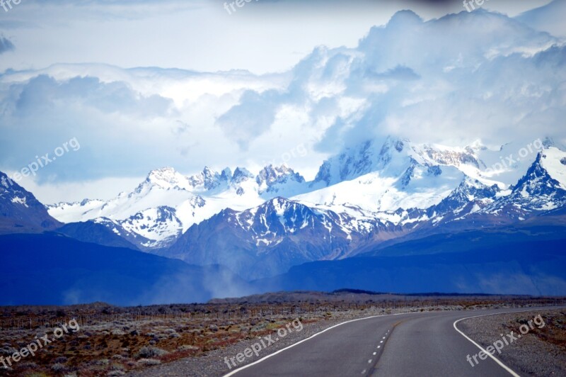 Patagonia Road Blue Clouds Immensity