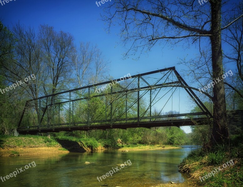 Catoctin Creek Maryland Bridge Landmark Stream