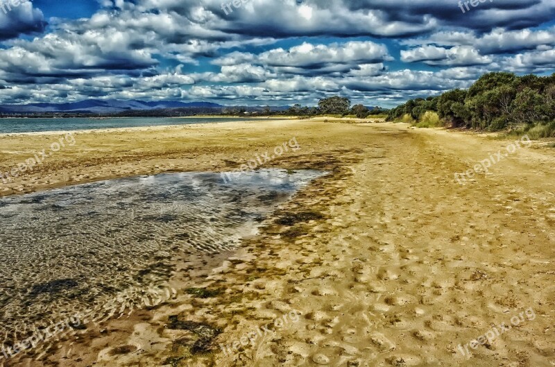 Tasmania Beach Sand Sea Ocean