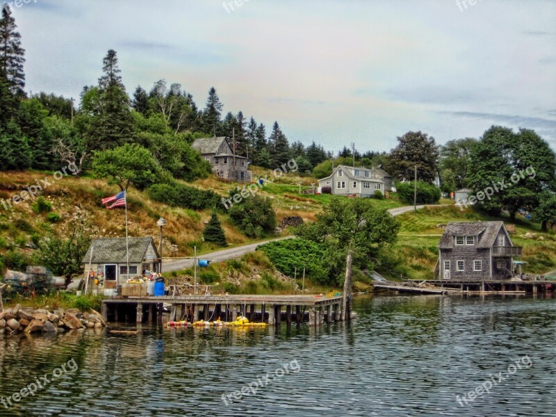 Frenchboro Maine Harbor Bay Water