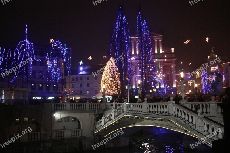 Slovenia Ljubljana Winter Christmas Free Photos