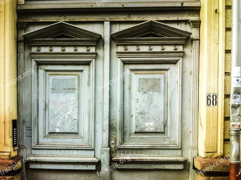 Input Door Old Wood House Entrance