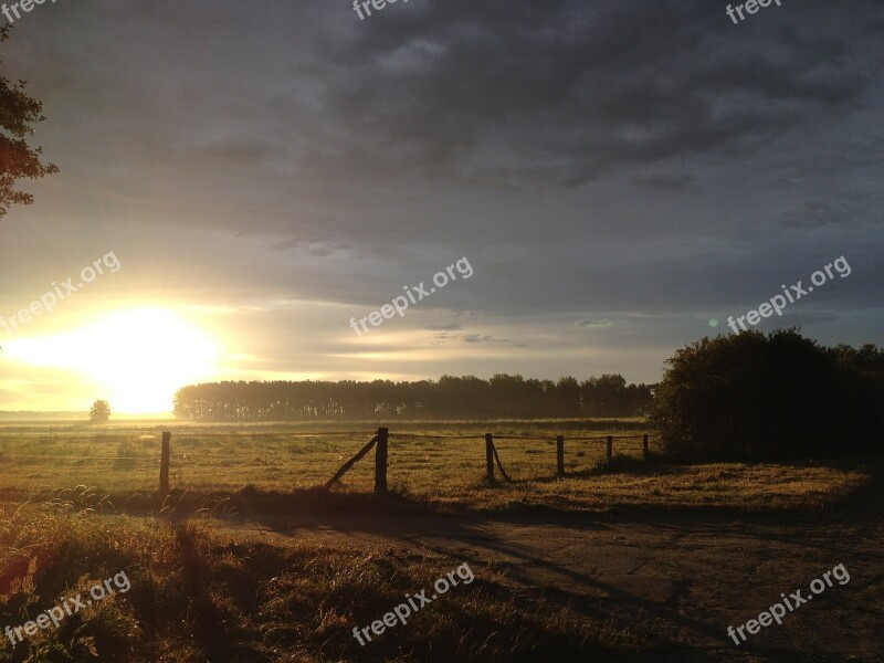 Landscape Germany Evening Sun Reported