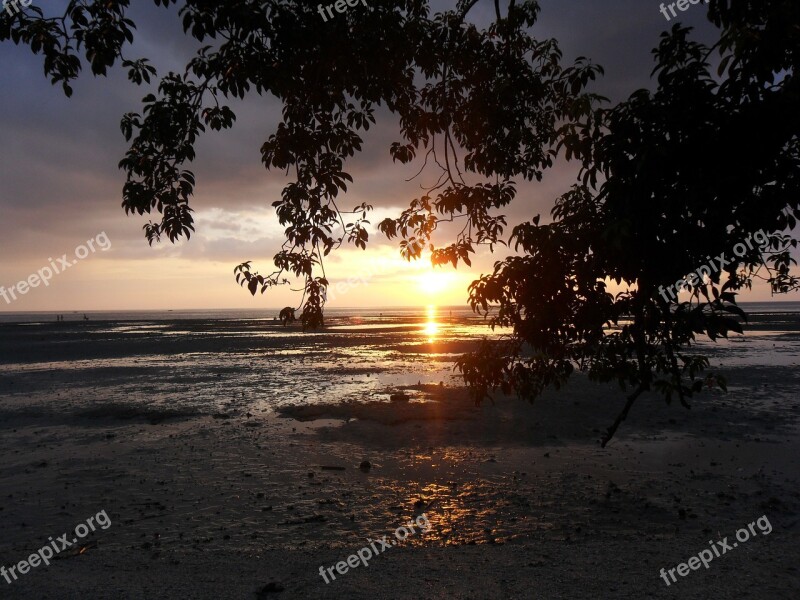 Philippines Beach Matalom Sunset Free Photos