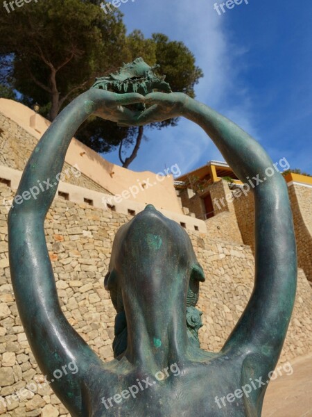 Sculpture Bronze Women Hands Posture