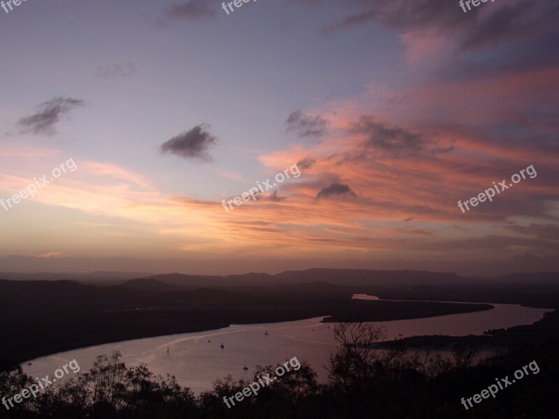 River Abendstimmung Sunset Free Photos