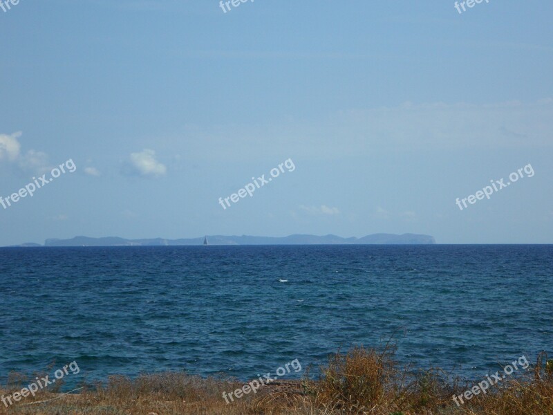 Horizon Sea Cabrera Island Land In Sight