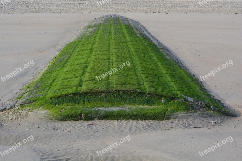 Breakwater Beach Green Free Photos