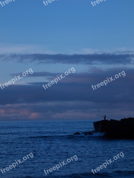 Blue Sea Tenerife Angler Landscape