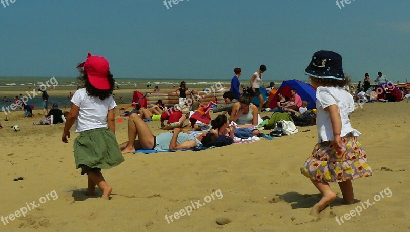 Children Girl Child Beach Sun