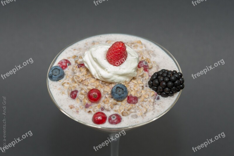 Muesli Berries Fruits Raspberries Sweet