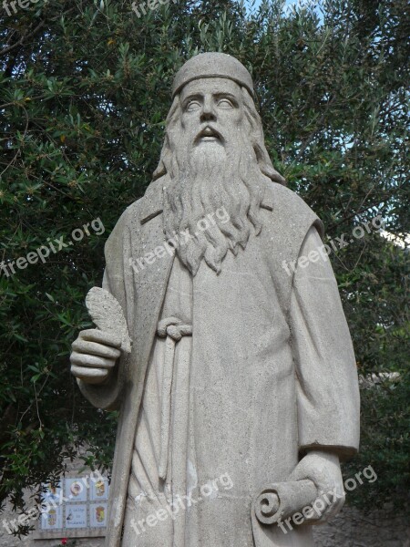 Scholar Hermit Statue Figure Man